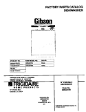 COVER Diagram and Parts List for GDB421RHR1  Gibson Dishwasher