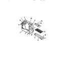 OVEN LINER, HEATING ELEMENTS Diagram and Parts List for REG46CW0  Frigidaire Range
