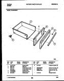 DRAWER PARTS Diagram and Parts List for 31-3342-23-01  Tappan Range
