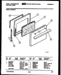 DOOR PARTS Diagram and Parts List for KF300GDD5  Frigidaire Range