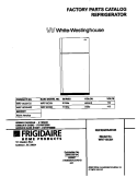 COVER Diagram and Parts List for WRT15CSHW2  Frigidaire Refrigerator