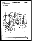 DOOR PARTS Diagram and Parts List for 61-1093-10-00  Tappan Dishwasher
