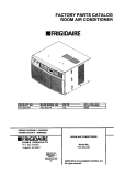 COVER Diagram and Parts List for FAC103J1A1  Frigidaire Air Conditioner