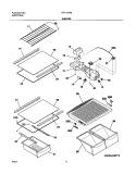 SHELVES Diagram and Parts List for FRT17G4BQ0  Frigidaire Refrigerator