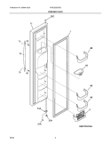 FREEZER DOOR Diagram and Parts List for PHSC239DSB0  Frigidaire Refrigerator