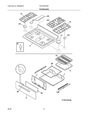 TOP/DRAWER Diagram and Parts List for FFGF3019LWB  Frigidaire Range