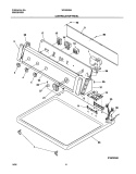 CONTROLS / TOP PANEL Diagram and Parts List for WGR242AS2  Westinghouse Dryer
