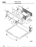 CONTROLS / TOP PANEL Diagram and Parts List for TDE546RBW2  Tappan Dryer