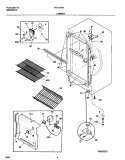 CABINET Diagram and Parts List for FFU11F0HW3  Frigidaire Freezer