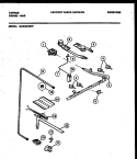 BURNER PARTS Diagram and Parts List for 30-2549-00-07  Tappan Range