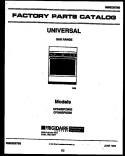 COVER Diagram and Parts List for CP240SP2L02  Frigidaire Range