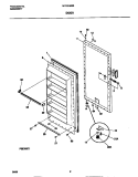 DOOR Diagram and Parts List for MFU21M3BW4  Frigidaire Freezer