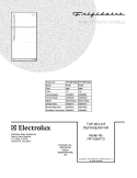 COVER Diagram and Parts List for FRT18HP7DBB  Frigidaire Refrigerator