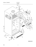 CABINET Diagram and Parts List for GLRT212IDW0  Frigidaire Refrigerator