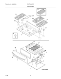 TOP/DRAWER Diagram and Parts List for CGGF3056KFC  Frigidaire Range