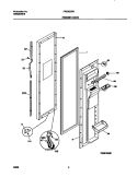 FREEZER DOOR Diagram and Parts List for FRS26ZGGB4  Frigidaire Refrigerator