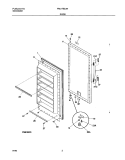 DOOR Diagram and Parts List for FRU17B2JW1  Frigidaire Refrigerator