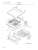 TOP/DRAWER Diagram and Parts List for BGEF3042KFA  Frigidaire Range