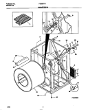 CABINET / DRUM Diagram and Parts List for FDG8977EW0  Frigidaire Dryer