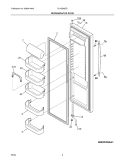 REFRIGERATOR DOOR Diagram and Parts List for PLHS269ZDB2  Frigidaire Refrigerator