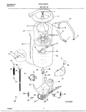 MOTOR / TUB Diagram and Parts List for MWX233RES5  Frigidaire Washer
