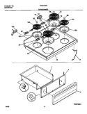TOP / DRAWER Diagram and Parts List for FEF316WGSA  Frigidaire Range