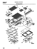 SHELVES / CONTROLS Diagram and Parts List for FRT21TNCW5  Frigidaire Refrigerator