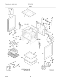 BODY Diagram and Parts List for FEF303CWD  Frigidaire Range