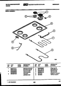COOKTOP AND BROILER PARTS Diagram and Parts List for KS860NKW1  Frigidaire Range