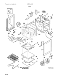 BODY Diagram and Parts List for CFEF366GCB  Frigidaire Range
