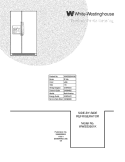 COVER Diagram and Parts List for WWSS2601KW6  Crosley Refrigerator