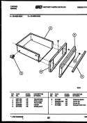 DRAWER PARTS Diagram and Parts List for 30-4989-00-02  Tappan Range