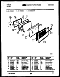 DOOR PARTS Diagram and Parts List for 30-2759-00-03  Tappan Range