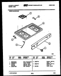 COOKTOP PARTS Diagram and Parts List for 30-6759-00-03  Tappan Range