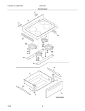 TOP / DRAWER Diagram and Parts List for CGEF322ES4  Gibson Range