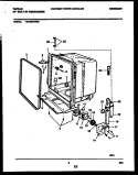 TUB AND FRAME PARTS Diagram and Parts List for TDB222RBR0  Tappan Dishwasher
