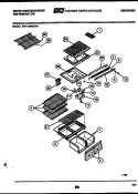 SHELVES AND SUPPORTS Diagram and Parts List for PRT154MCW1  Frigidaire Refrigerator