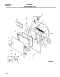 FRNT PNL, DOOR Diagram and Parts List for FSG446RHS1  Frigidaire Dryer