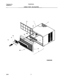 CABINET FRONT AND WRAPPER Diagram and Parts List for FAS225J2A3  Frigidaire Air Conditioner