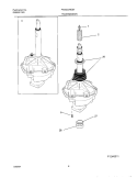 TRANSMISSION Diagram and Parts List for FWX233RES7  Frigidaire Washer