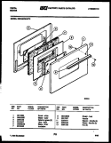 DOOR PARTS Diagram and Parts List for 33DEMBWAD3  Tappan Range