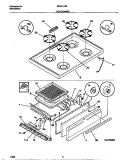 TOP / DRAWER Diagram and Parts List for MGF311SBWD  Frigidaire Range