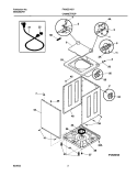 WSHR CAB, TOP Diagram and Parts List for FWX221AS1  Frigidaire Washer