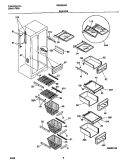 SHELVES Diagram and Parts List for FRS26ZGGB6  Frigidaire Refrigerator