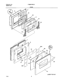 DOORS Diagram and Parts List for PLEB30T8ACA  Frigidaire Wall Oven