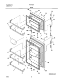 DOORS Diagram and Parts List for FRT18G5AW7  Frigidaire Refrigerator