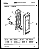 CONTROL PANEL Diagram and Parts List for 56-9338-00-02  Tappan Microwave