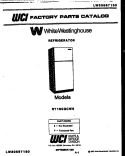 COVER Diagram and Parts List for RT190GCF5  Frigidaire Refrigerator