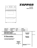 COVER Diagram and Parts List for TEF364AQD  Tappan Range