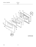 DOOR Diagram and Parts List for LFGF3014LWC  Frigidaire Range